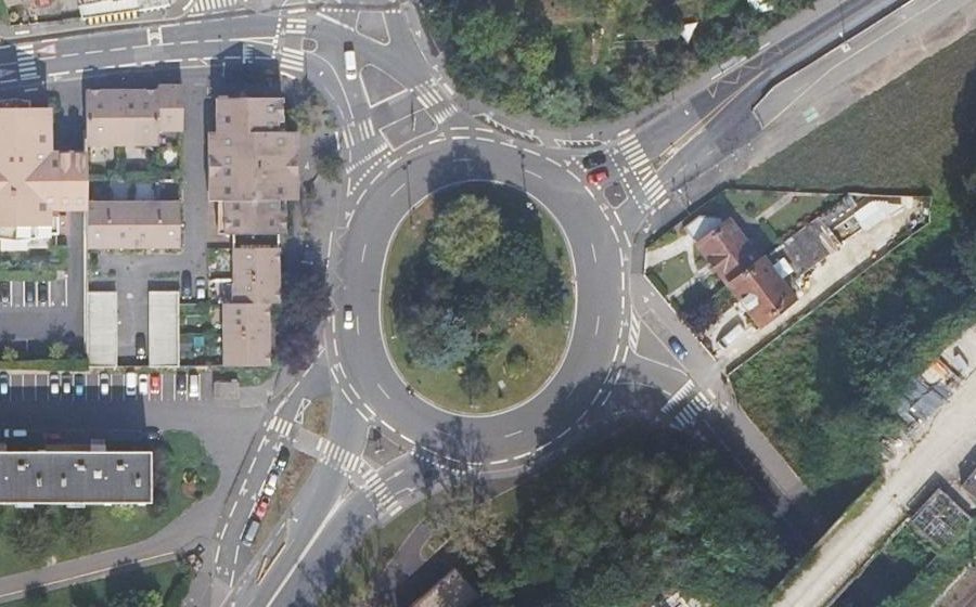 Vue aérienne du Rond-Point Salvador Allende