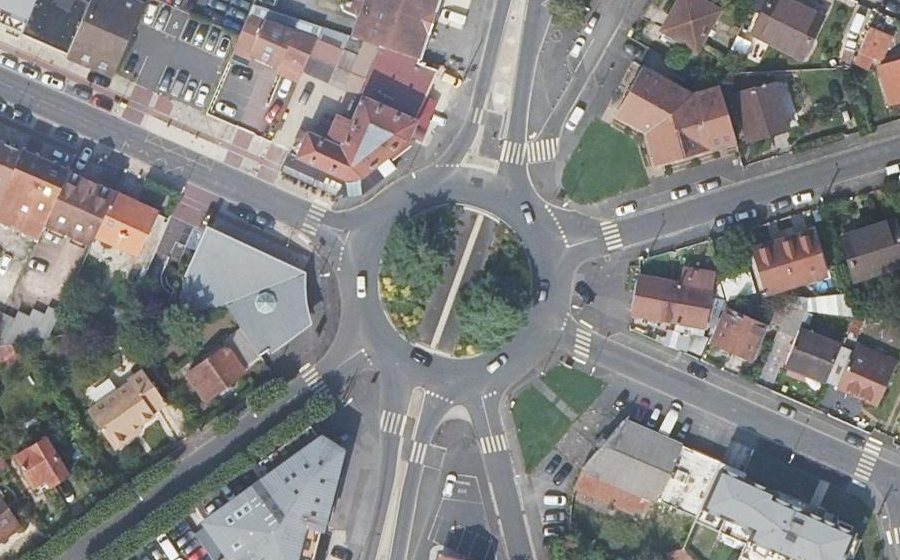 Vue aérienne du Place de Stalingrad