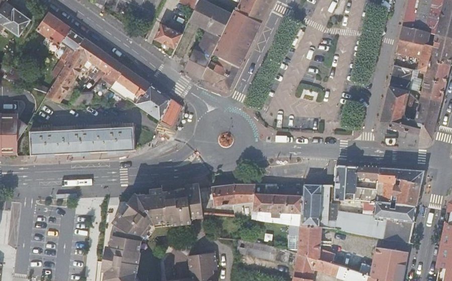 Vue aérienne du Rond-Point du Québec