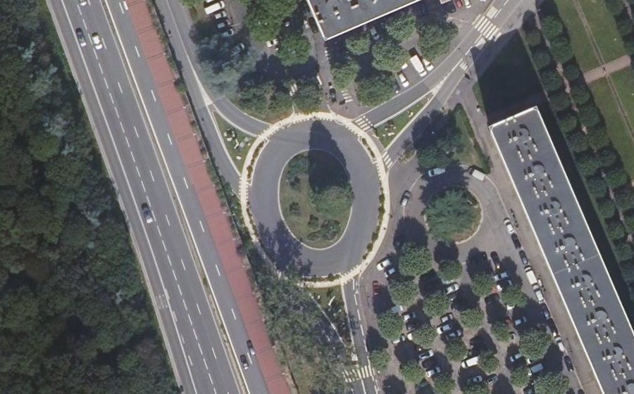 Vue aérienne du Giratoire de Verrières