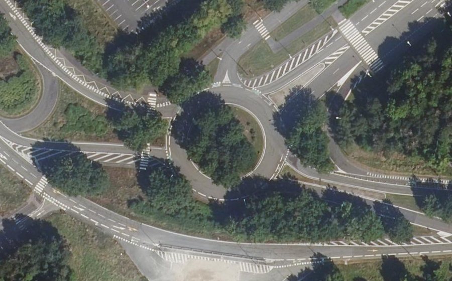 Vue aérienne du Rond-Point des 4 Chemins