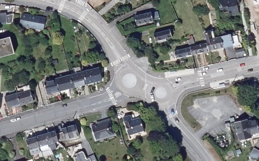Vue aérienne du Rond-Point de Kerjoël