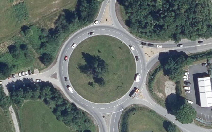 Vue aérienne du Rond-Point de La Villeneuve