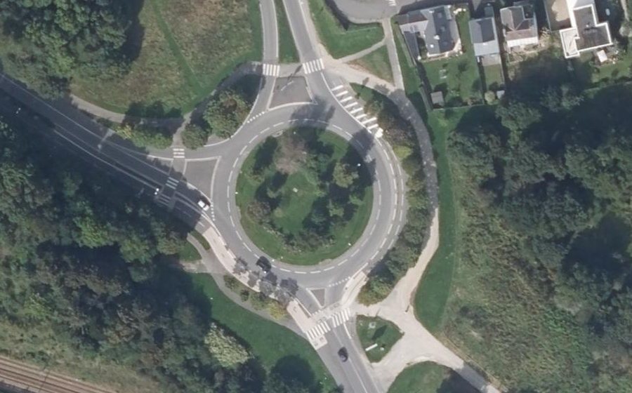 Vue aérienne du Rond-Point du Manio
