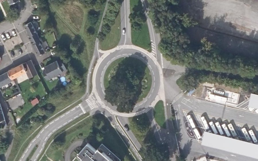 Vue aérienne du Rond-Point Max Jacob