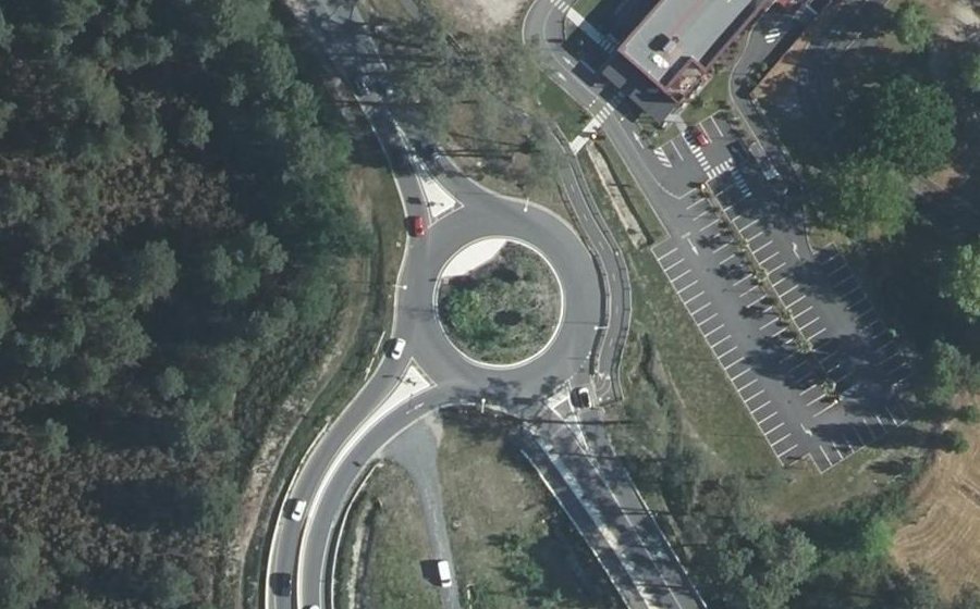 Vue aérienne du Route des Lacs