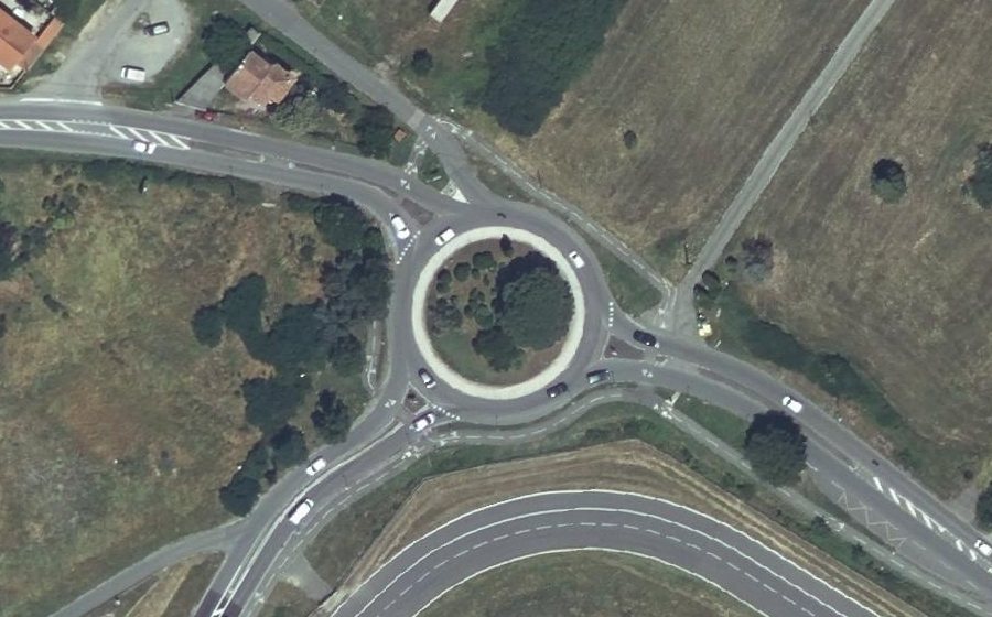 Vue aérienne du Rond-Point de Terrefort