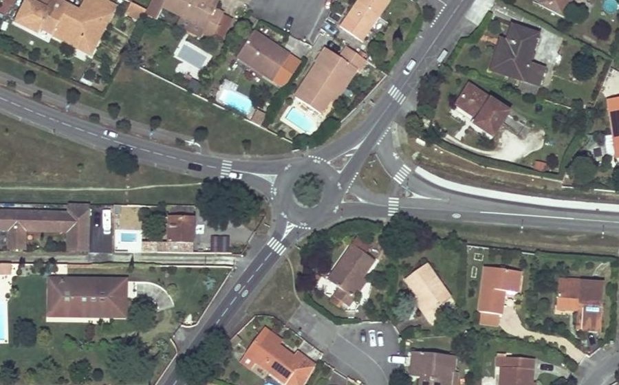 Vue aérienne du Rond-Point Terre d'Envol