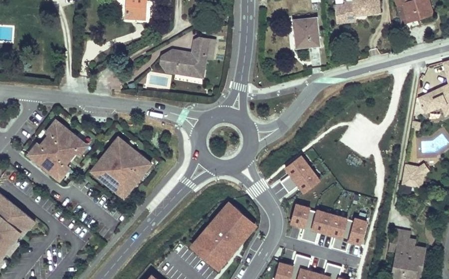 Vue aérienne du Rond-Point du Souvenir Français