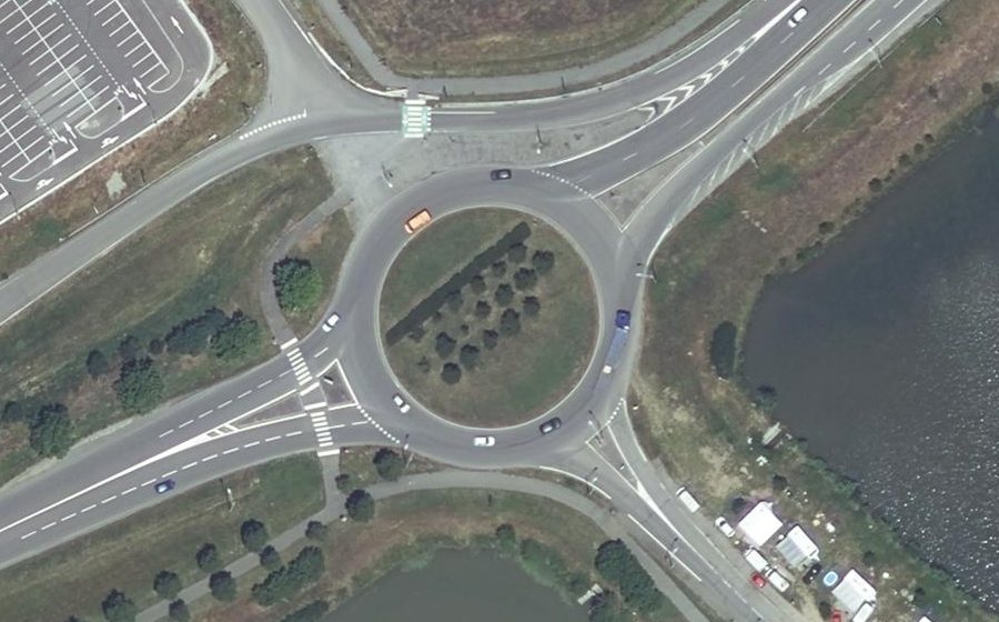 Vue aérienne du Rond-Point du Concorde