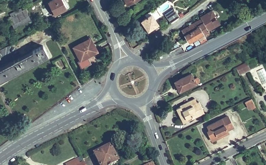 Vue aérienne du Rond-Point de l'Europe