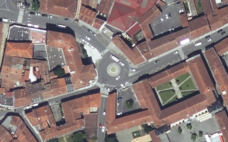 Vue aérienne du Place Maréchal Juin