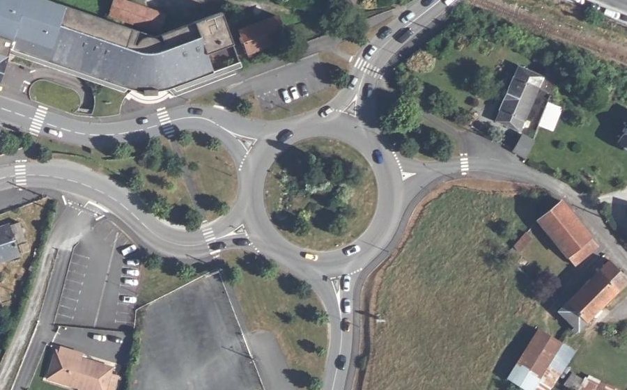 Vue aérienne du Rond-Point des Coopérateurs