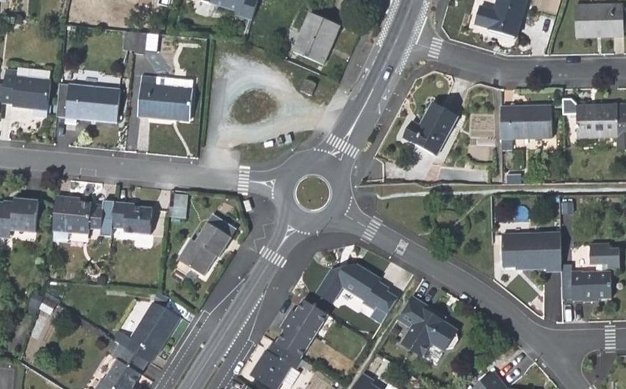 Vue aérienne du Rond-Point des Sensives