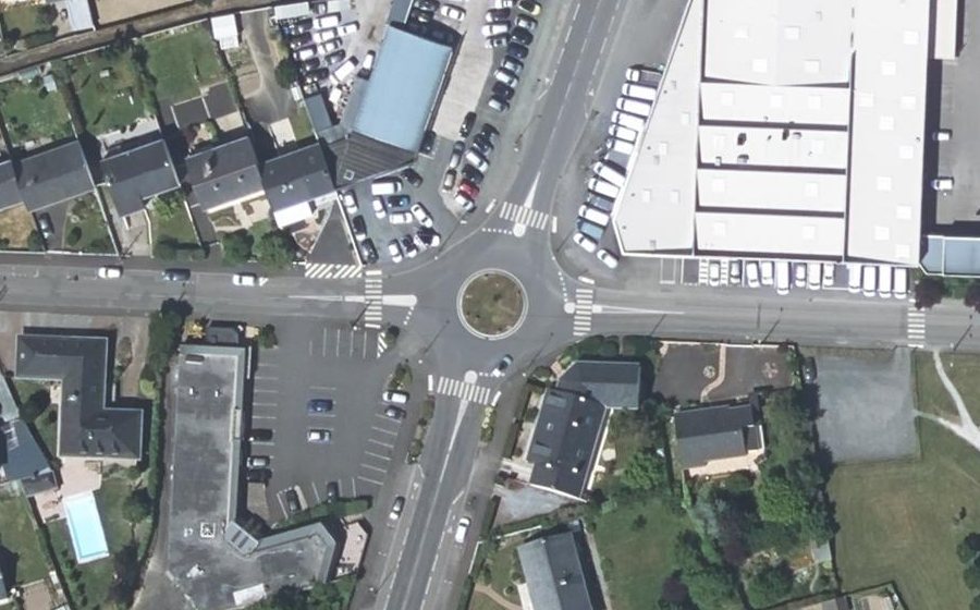 Vue aérienne du Rond-Point Montaigne