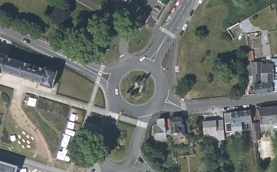 Vue aérienne du Rond-Point de la Davrays
