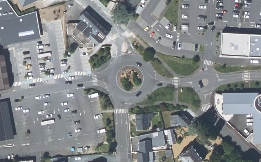 Vue aérienne du Rond-Point des Grands Champs