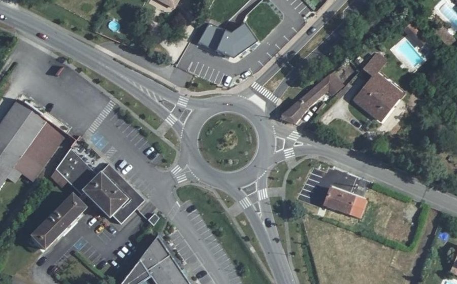 Vue aérienne du Giratoire de Montagne