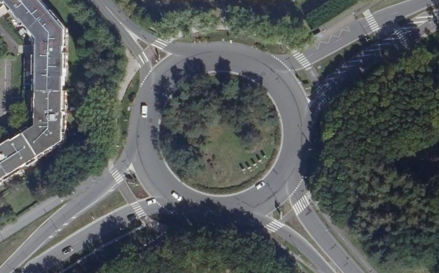 Vue aérienne du Rond-Point des Templiers