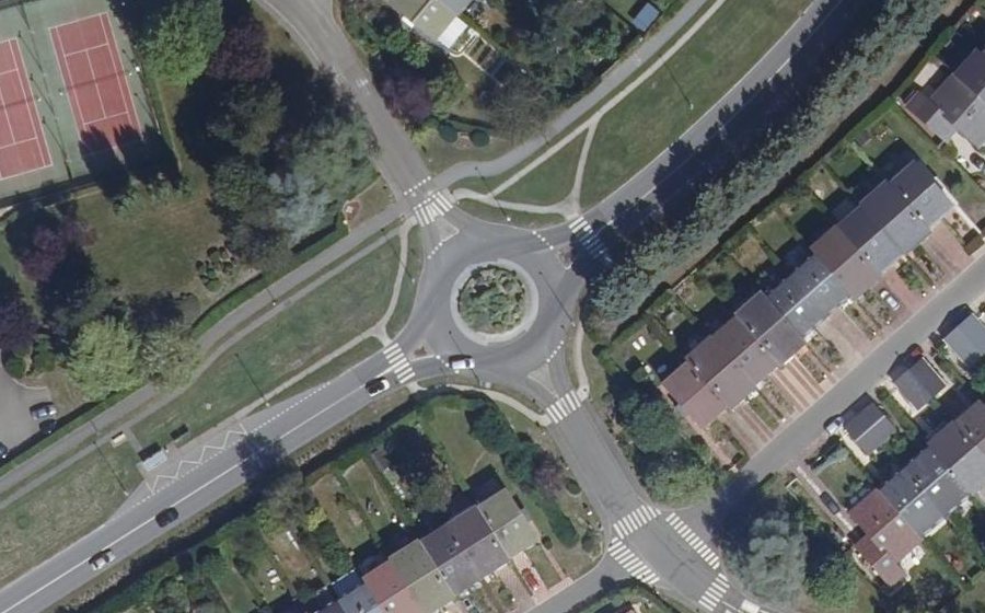 Vue aérienne du Rond-Point des Écuyers