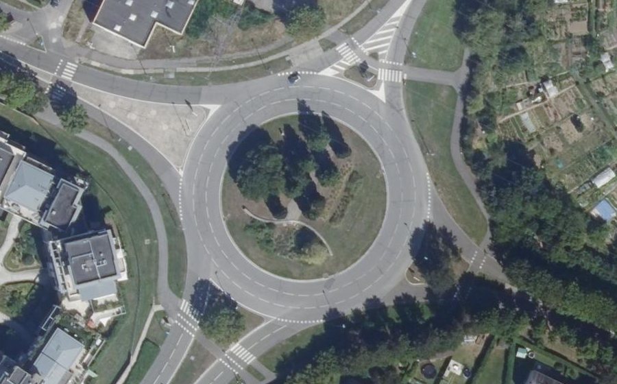 Vue aérienne du Rond-Point Cassina de Pecchi