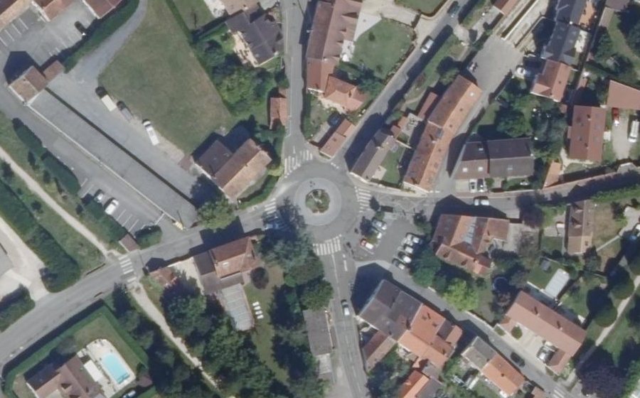 Vue aérienne du Place de la Croix Blanche