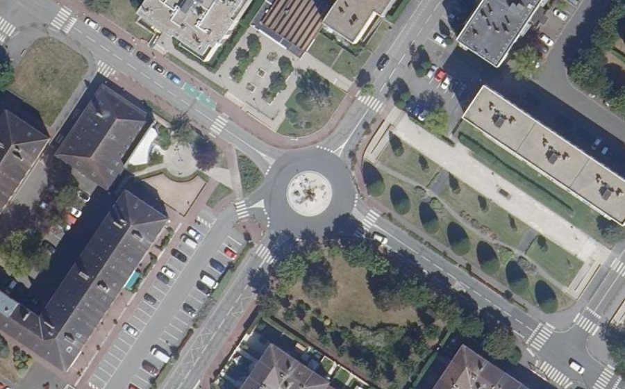 Vue aérienne du Rond-Point de Bretagne