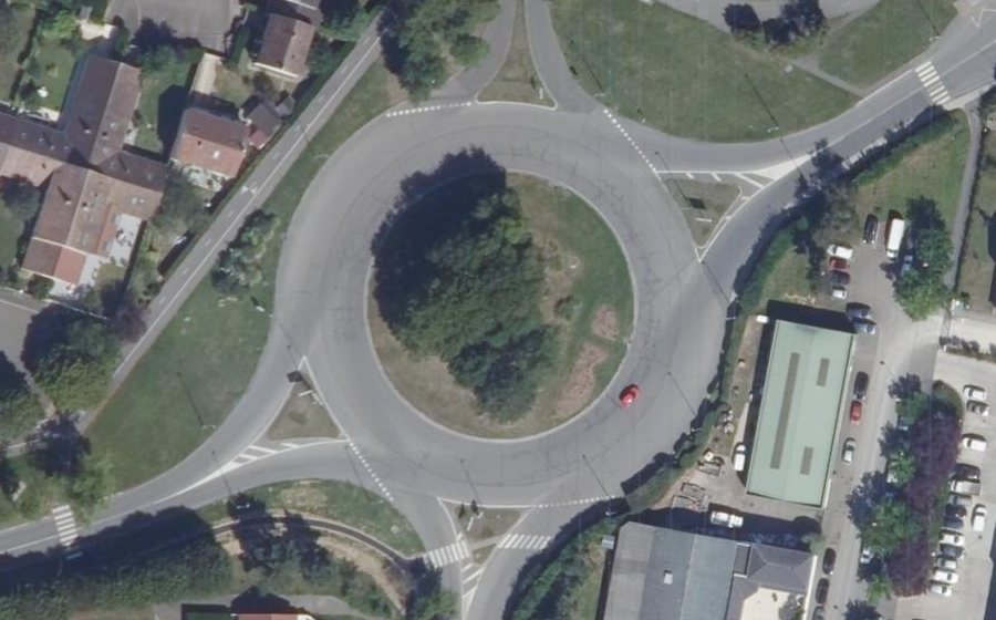 Vue aérienne du Rond-Point de l'Agiot