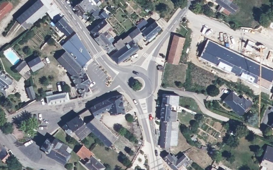 Vue aérienne de la Place de la Paix