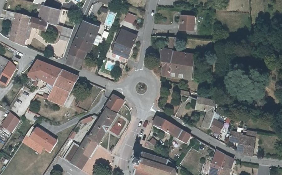 Vue aérienne du Place de la Grande Hermière