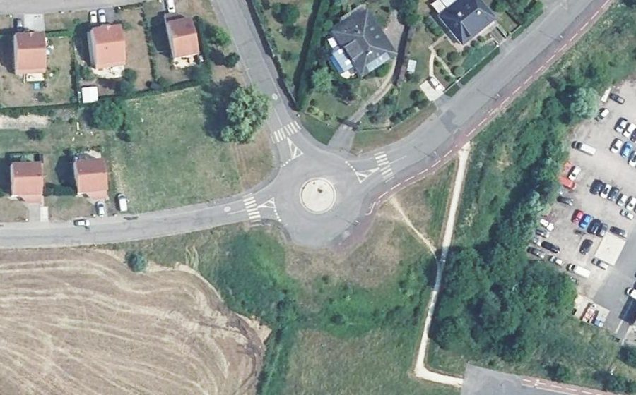 Vue aérienne du Rond-Point des Droits de l'Homme et du Citoyen