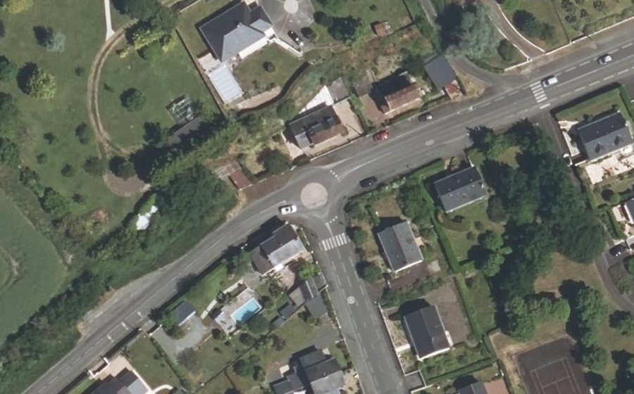 Vue aérienne du Rond-Point des Bénédictins
