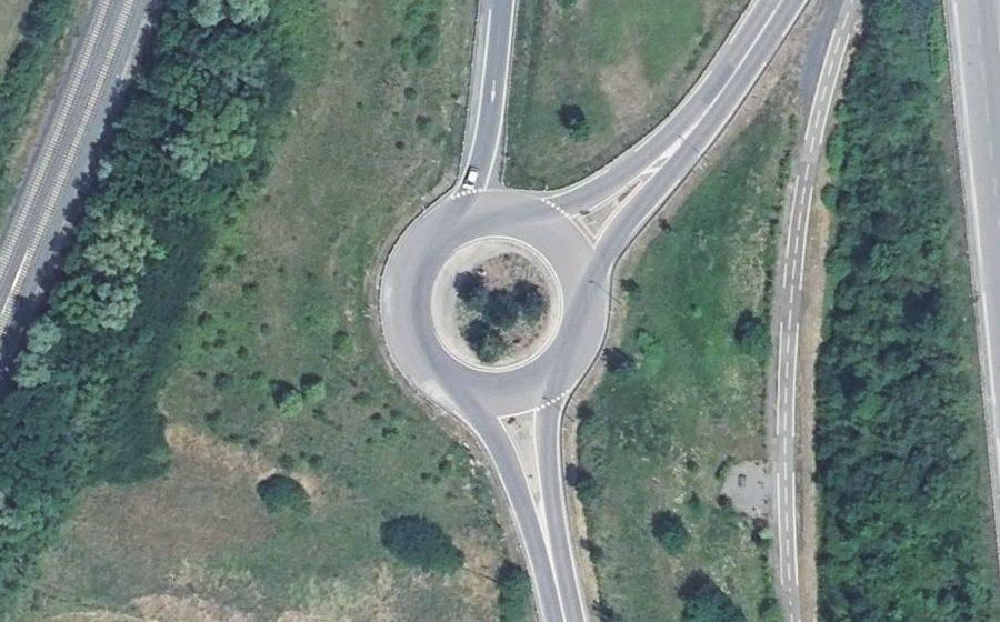 Vue aérienne du Rond-Point de Laveaux