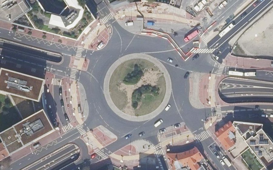 Vue aérienne de la Place de la Boule