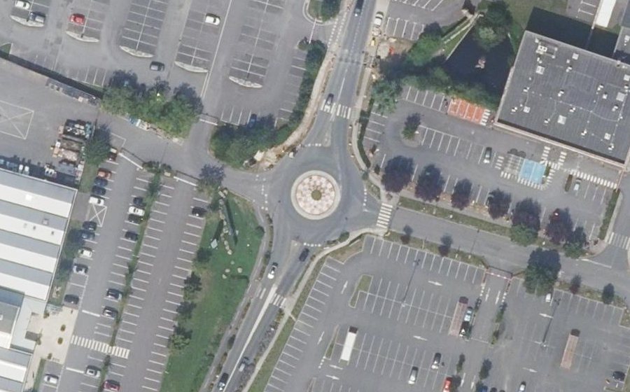 Vue aérienne du Rond-Point Ferme de la Maison Neuve