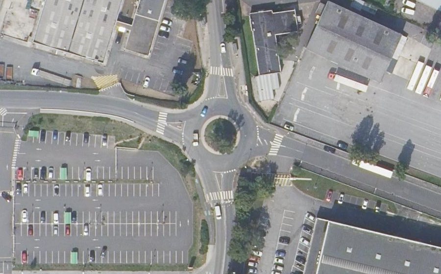 Vue aérienne du Rond-Point des 50 Arpents