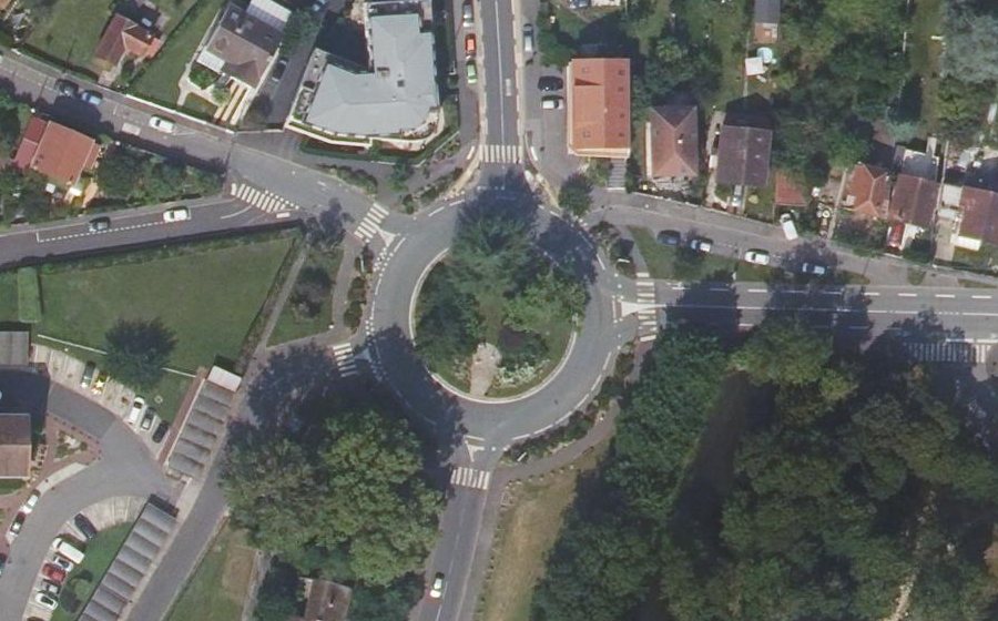 Vue aérienne du Rond-Point du Bel Hutin