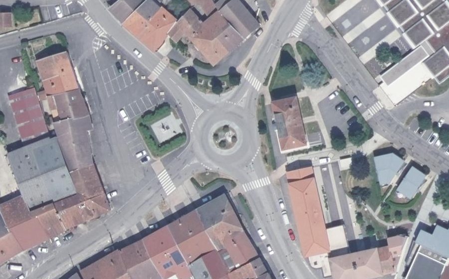 Vue aérienne du Place du Souvenir