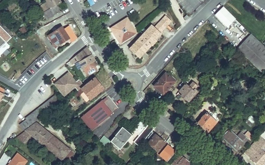 Vue aérienne du Avenue de Curières de Castelnau