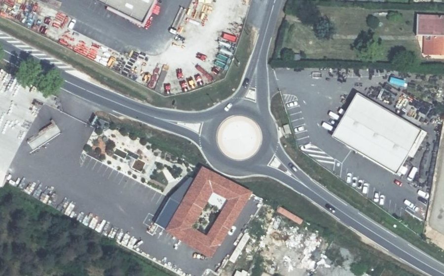 Vue aérienne du Route de Millau