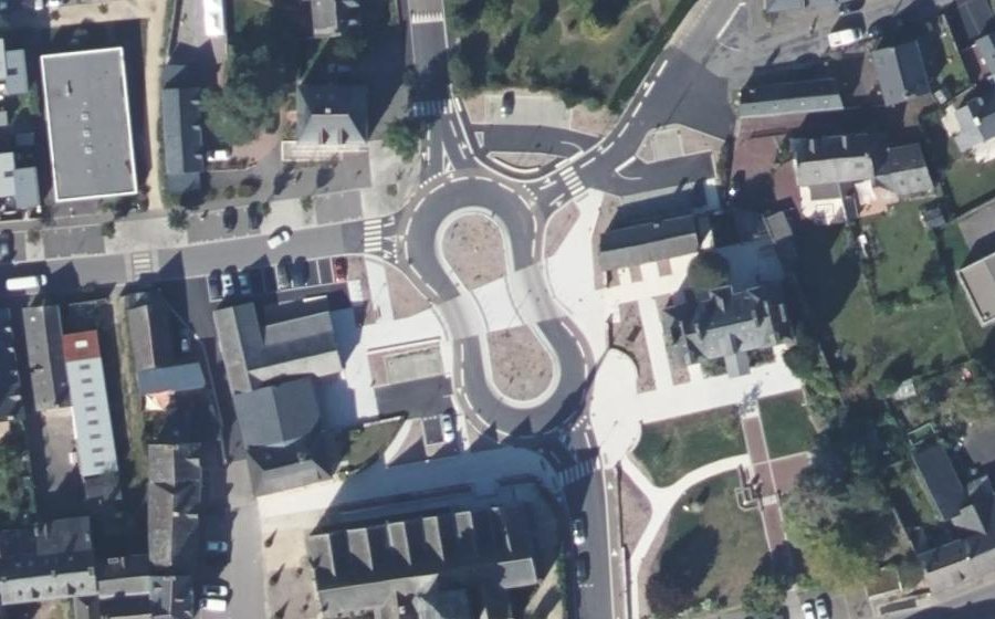 Vue aérienne du Place de l'Église