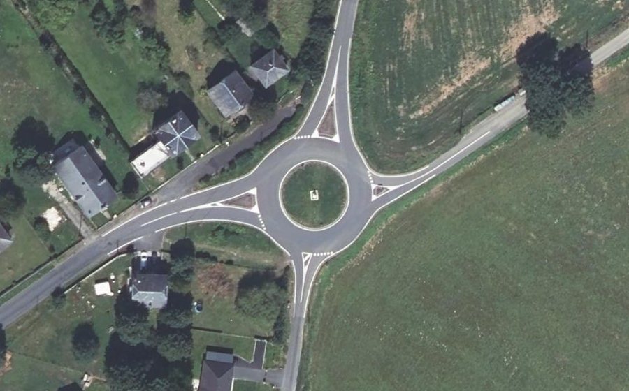 Vue aérienne du Rond-Point du Pouyau
