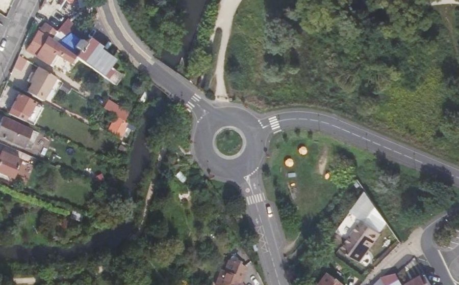 Vue aérienne du Rond-Point de l'Europe