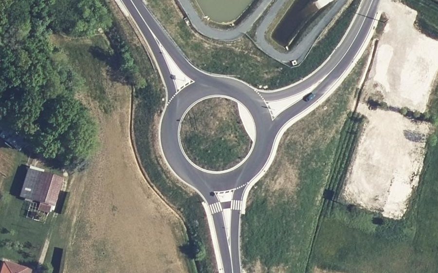 Vue aérienne du Giratoire de La Croix Blanche