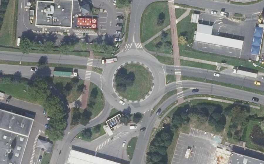 Vue aérienne du Rond-Point de Vert-le-Grand