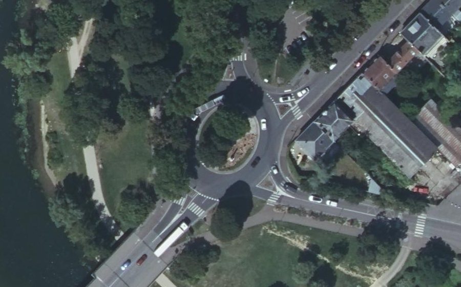 Vue aérienne du Rond-Point de l'Espace