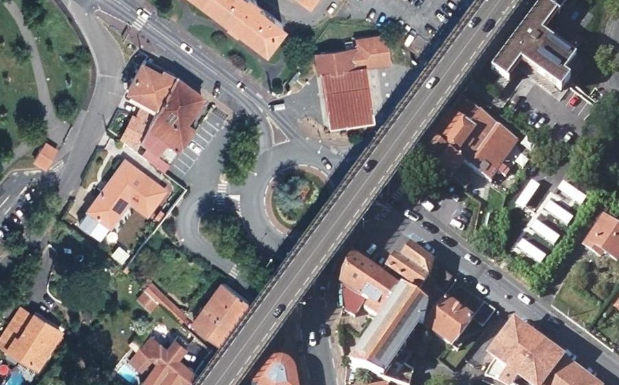 Vue aérienne du Rond-Point de la Négresse