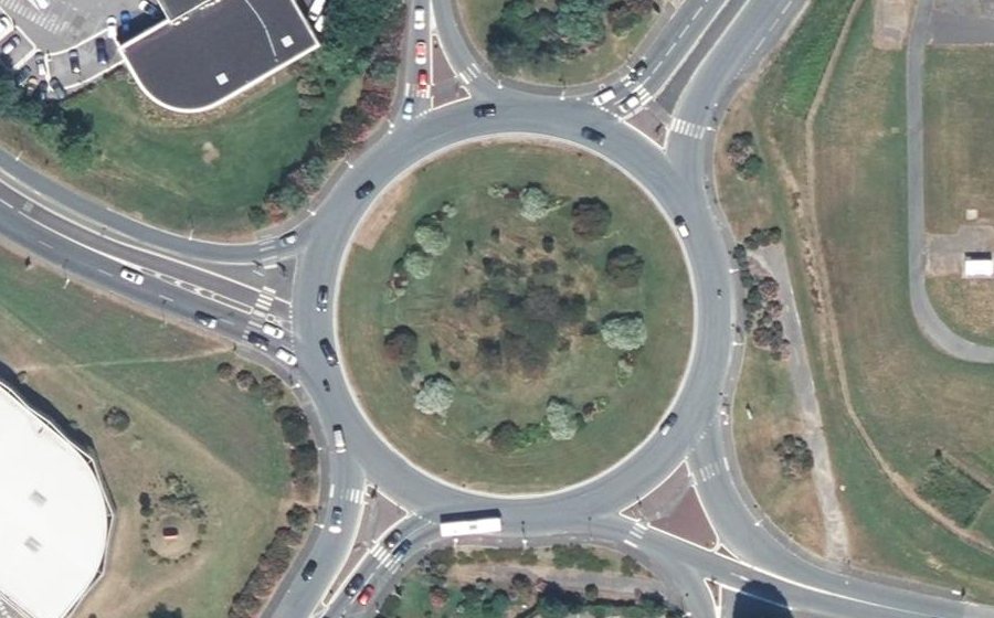 Vue aérienne du Rond-Point du Mousse