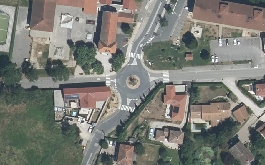 Vue aérienne du Rond-Point du Camp Didier