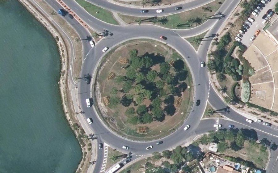 Vue aérienne du Rond-Point de l'Europe